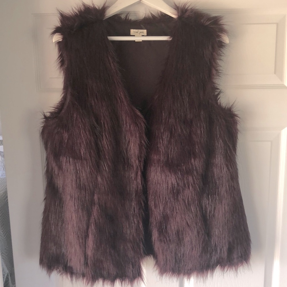 Gorgeous Deep Purple Tribal Jeans Vest